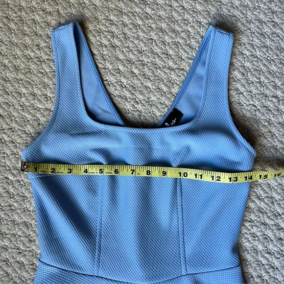 Lulu's Light Blue Textured Dress-M - Picture 5 of 6